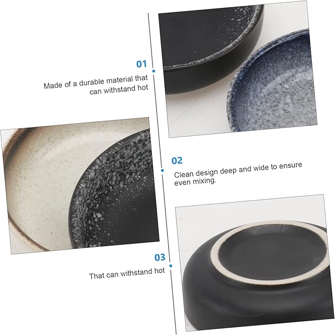 Cabilock 4pcs Multifunctional Ceramic Flavor Dishes Small Appetizer Plates for Sauces Condiments and Side Dishes Stain and Scratch Resistant with Stable Base Mixed Colors