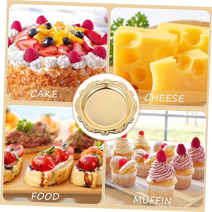 LIFKOME Decorative Jewelry Plate Cupcake Tray Serving Dish Ring Dish Jewelry Holder Fruit
