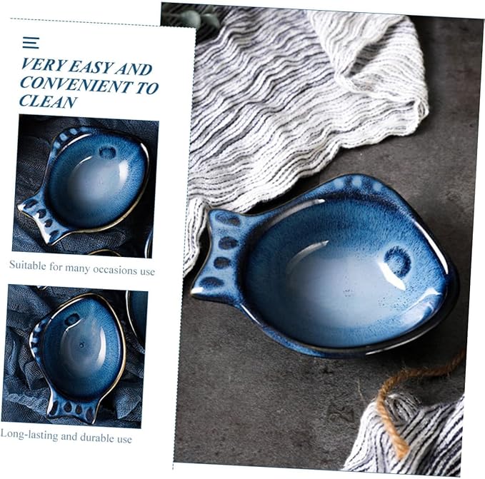 2pcs Ceramic Seasoning Plates Multifunctional Small Bowl Trays for Appetizer Plate Sauce Tray Flavor Dish Practical for Family