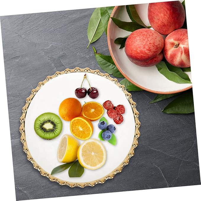 Ceramic Appetizer Plate White Porcelain Side Dish Plate for Party Family Restaurant Easy to Clean Dishwasher Safe
