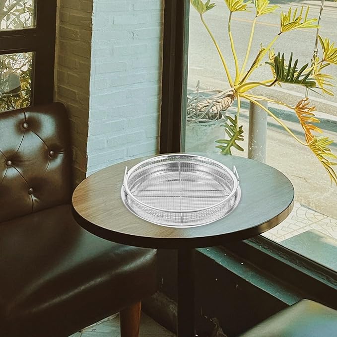 Kichvoe 1set Bbq Tray Grill Prep Meat Strainer for Outdoor Barbecue and Indoor Dining Serving Plate for Fried and Grilled Foods