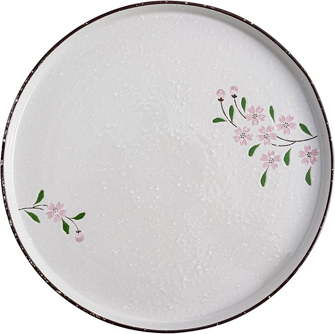 Ceramic Appetizer Plates, 8 Inch Dessert/Salad/Small Dinner Plates for Snacks, Side Dishes, Round Serving (24, Pink Sakura A)