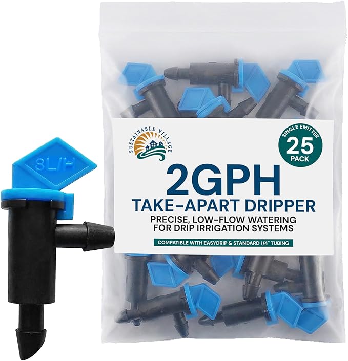 EasyDrip Take-Apart Dripper 2 GPH- 25 Pack Systems or Conventional 1/4" Drip Systems