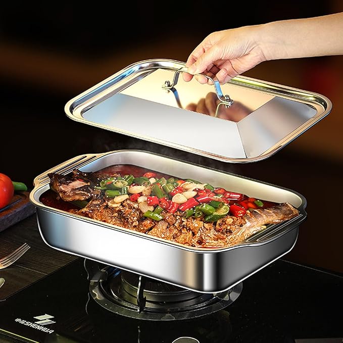 Elegant Silver Square Serving Tray Practical Stainless Steel Food Platter Rusts Dishwasher Compatible Restaurant Kitchen Tray