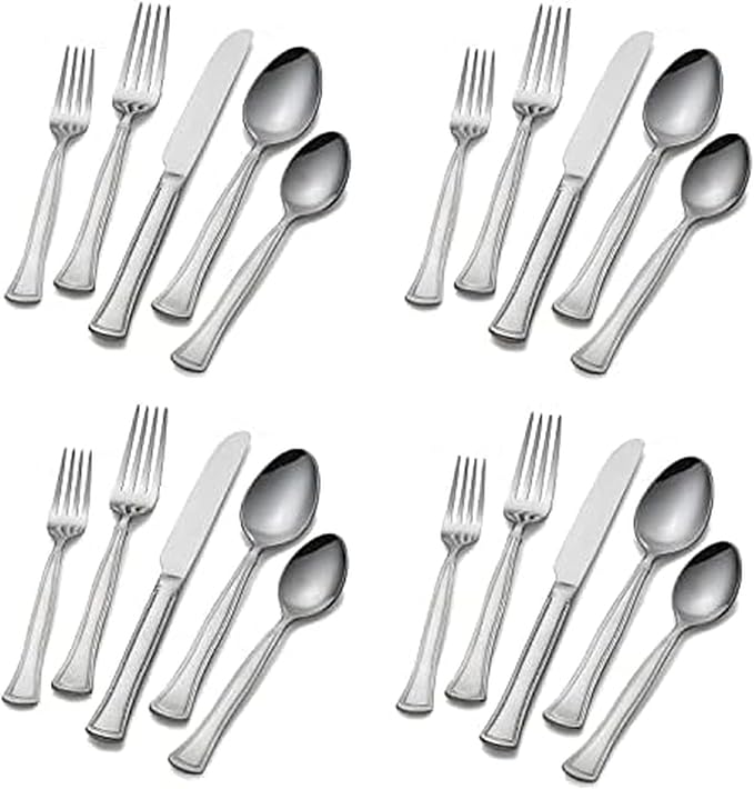 Gourmet Basics by Mikasa 5121258 Chadwick 20-Piece Stainless Steel Flaware Set, Service for 4