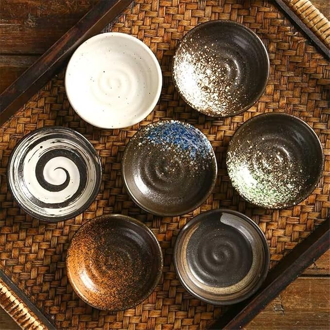 Appetizer Plates Dipping Bowls Small Bowls for Dips, Snacks Ceramic Soy Sauce Dish Kitchen Supplies for Condiment