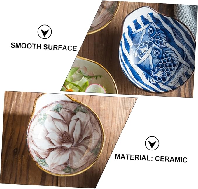 Amosfun 3pcs Ceramic Seasoning Plate Dishware Sauce Bowl Snack Tray for Restaurant Home School Random Style