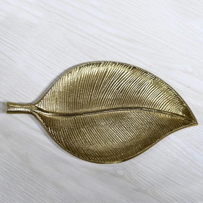 BBH Home's Handmade Gold Novelty Shaped Aluminium Tray 10.82 x 6.10 x 0.78 AMBBVK037AB2020