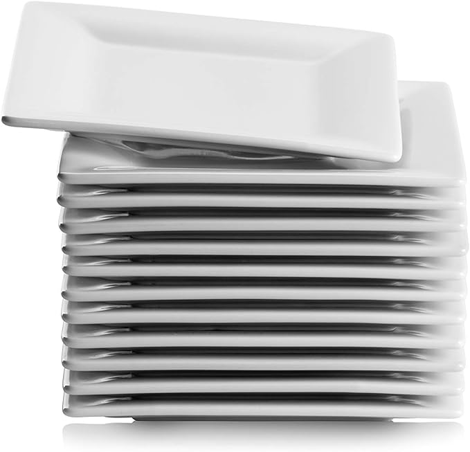 10 Strawberry Street 6" Catering Square Appetizer Plate, Set of 12
