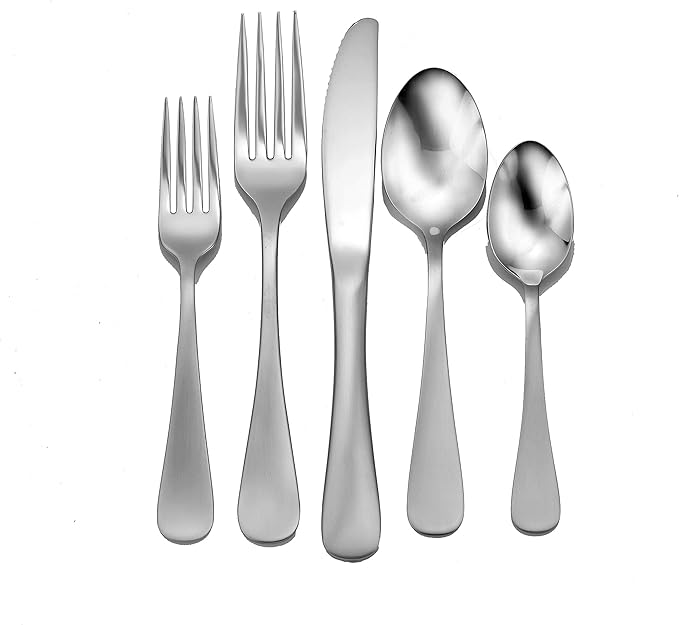 Liberty Tabletop Satin Annapolis 20 Piece Flatware Set service for 4 stainless steel 18/10 Made in USA