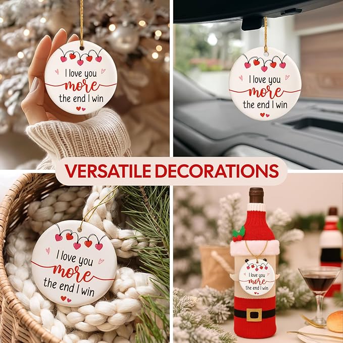 NewEleven Couple Gifts for Her, Him, Meaningful Gift for Girlfriend - Funny Gift for Boyfriend, Husband from Her, Wife - Christmas Ornament