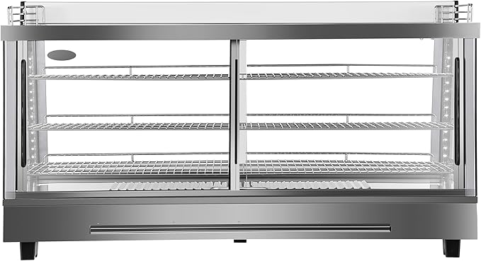 KoolMore 48 in. Glass Countertop Display Warmer, 6.5 cu. ft. in Stainless Steel (HDC-6C-SS)