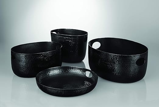 American METALCRAFT, Inc. American Metalcraft ATHB14 Hammered Aluminum Beverage Tub, Black, 16 1/4-Quarts (Pack of 2)