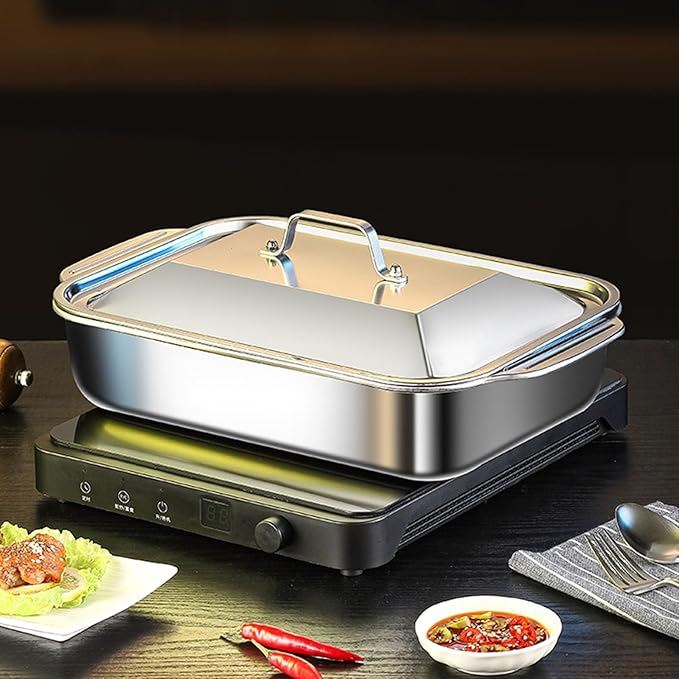 Elegant Silver Square Serving Tray Practical Stainless Steel Food Platter Rusts Dishwasher Compatible