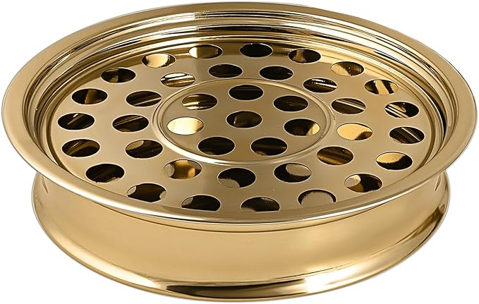 Communion Ware | Communion Tray | Holy Stackable Cup Tray for Churches | Communions Supplies | Portable Communions Trays with 40 Holes Disk | Stainless Steel - Shiny Gold Finish