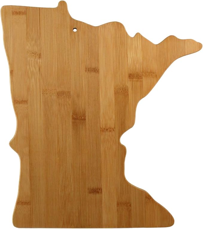 Totally Bamboo Minnesota State Shaped Bamboo Serving and Cutting Board
