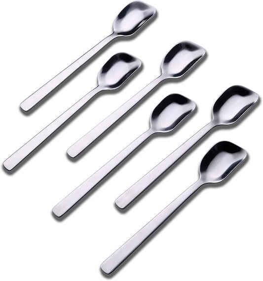 Nirosta Yogurt Spoon - Stainless Steel Gelato & Ice Cream Spoon, Fruit & Dessert Spoon, 6.4-inch, Set of 6