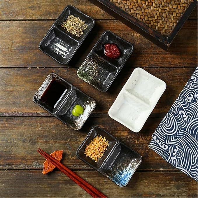 snack plate Ceramic Serving Platters Appetizer Trays Snack Dishes Divided Sauce for Restaurant Kitchen soup bowl