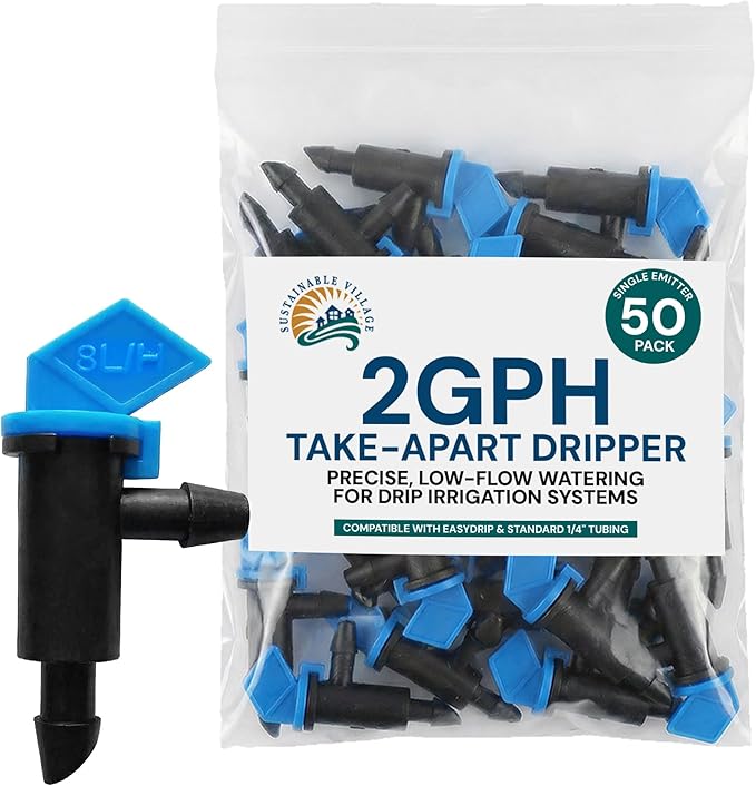 EasyDrip Take-Apart Dripper 2 GPH - 50 Pack Systems or Conventional 1/4" Drip Systems