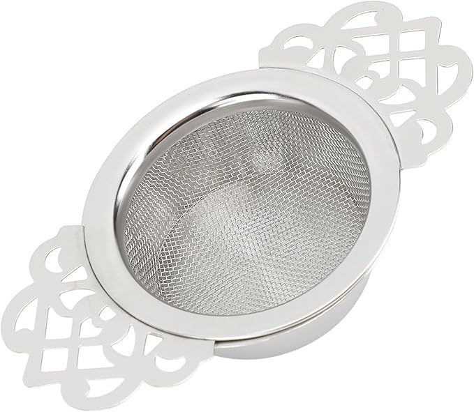 Tea Fine Mesh Filter, Loose Tea Infuser Basket Stainless Steel Tea Strainer Tea Filter Insulated Base Tea Strainer Bowl Tea Steeper Basket Filter for Brewing Filter Tea Leaves