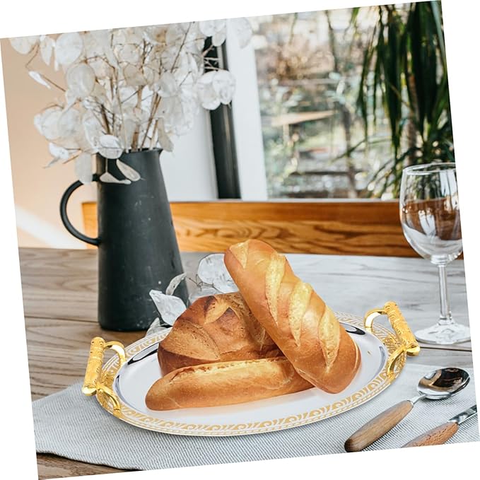 Serving Tray Elegant Snack Platter for Home Events Versatile Food Presentation Dish for Parties Weddings Housewarming More Rim Design