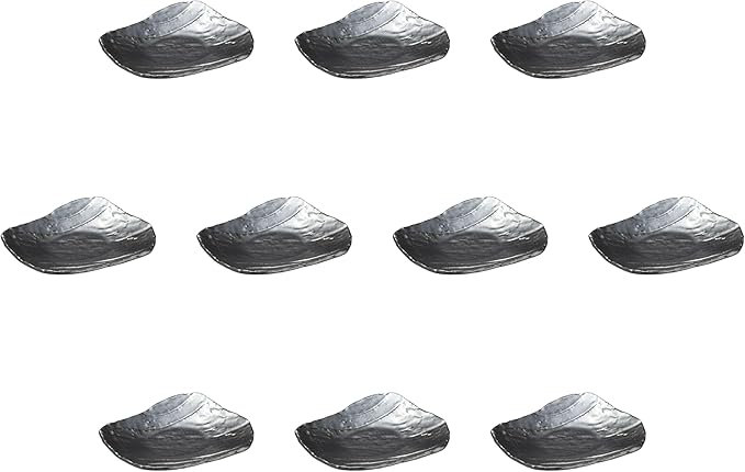 Set of 10, Iron Crystal Arase Shaped Appetizer Plate, 7.9 x 6.3 x 1.2 inches (20 x 16 x 3 cm) | Transforming Plate (Small) Setomonohonpo