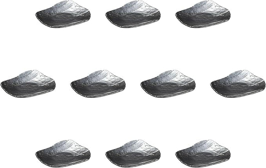 Set of 10, Iron Crystal Arase Shaped Appetizer Plate, 7.9 x 6.3 x 1.2 inches (20 x 16 x 3 cm) | Transforming Plate (Small) Setomonohonpo