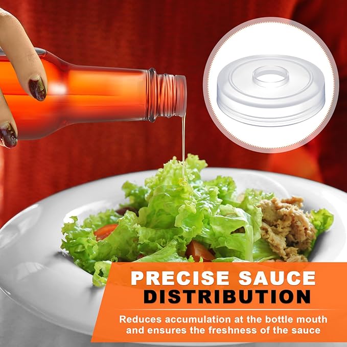 200 Pcs Dripper Insert Orifice Reducers Hot Sauce Bottles, Dripper Fitment Orifice Reducer for 5 and 10 oz Woozy Bottles