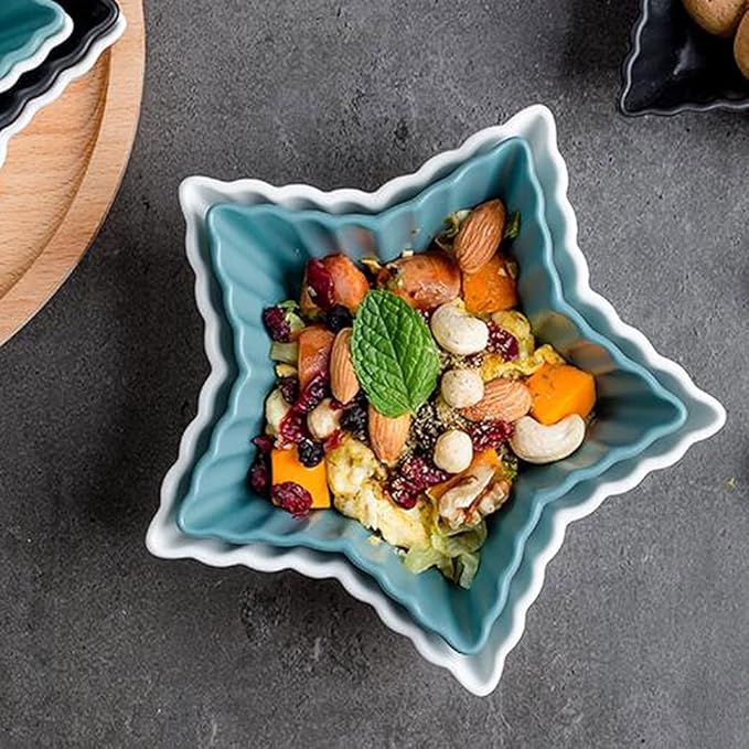 Dipping Bowls Soy Sauce Dish 5.91inch Ceramic Dessert Plates Sushi Snack Salad Dipping Bowls Seasoning Dishes Appetizer Plates Serving Dish Saucers Bowl Sauce D