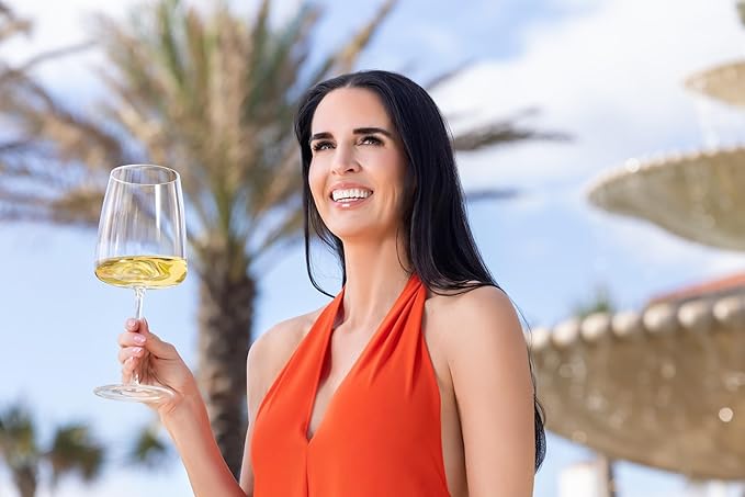 Goliath Giant Wine Glass - Premium Crystal Wine Glasses Set of 2 - Fits Entire 750 ml Bottle