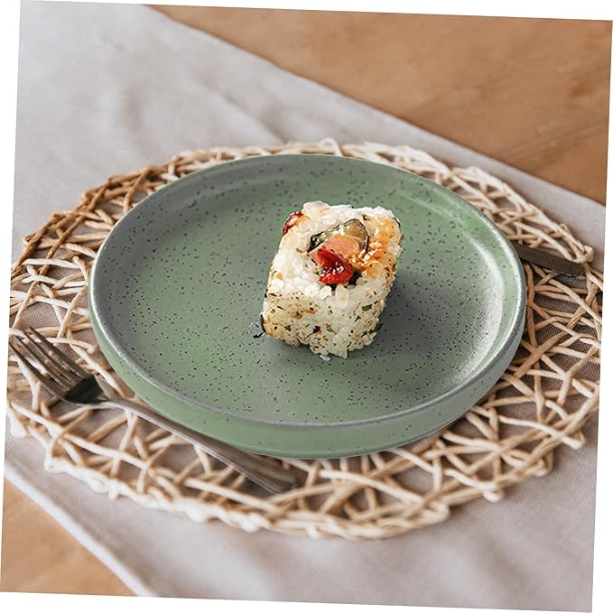Healifty Vintage Ceramic Food Plate Unique Appetizer Dish for Sushi and Salad Stylish Kitchen Supply for Parties and Daily Use Eye Catching Design