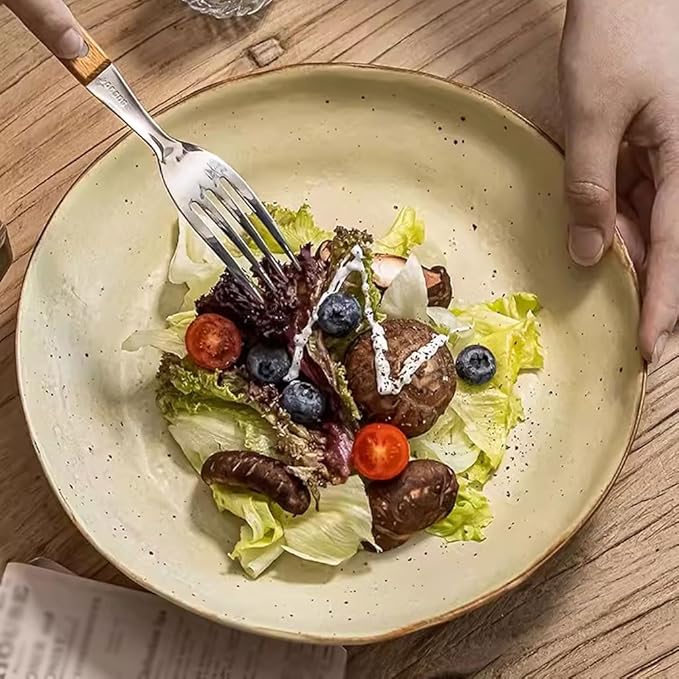 SONGCHAO Party Supplies B&B Restaurant Plate Suitable For Home Salad Plate Ceramic Pasta Plate Dessert Plate Fruit Plate Party Plates