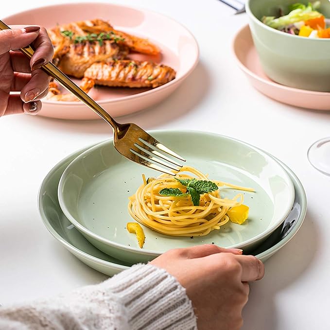 Stylish Dinner Plates,Ceramics Dinner Sets, Nordic Style Porcelain Dinnerware Set