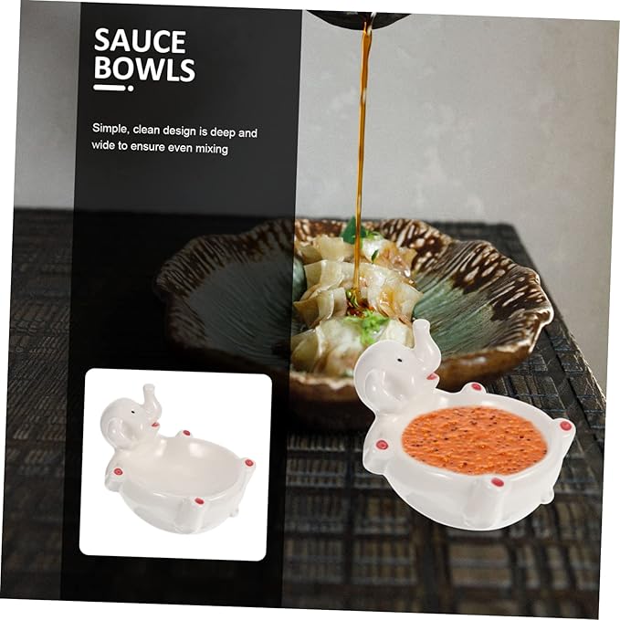 IMIKEYA Ceramic Plate Decorative Dipping Plate Ceramic Sauce Bowl Pickle Serving Dish