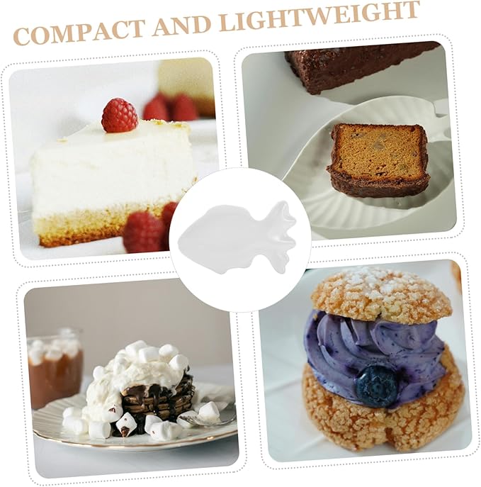 Fish Shaped Ceramic Plate Small Sushi Boat Decorative Appetizer Serving Bowl