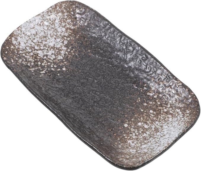 COHEALI Ceramic Sushi Plate and Snack Dish 8.5-Size Blue Gradient Long Serving Tray for Sushi, Appetizers, and Dipping Sauce in Home Dining