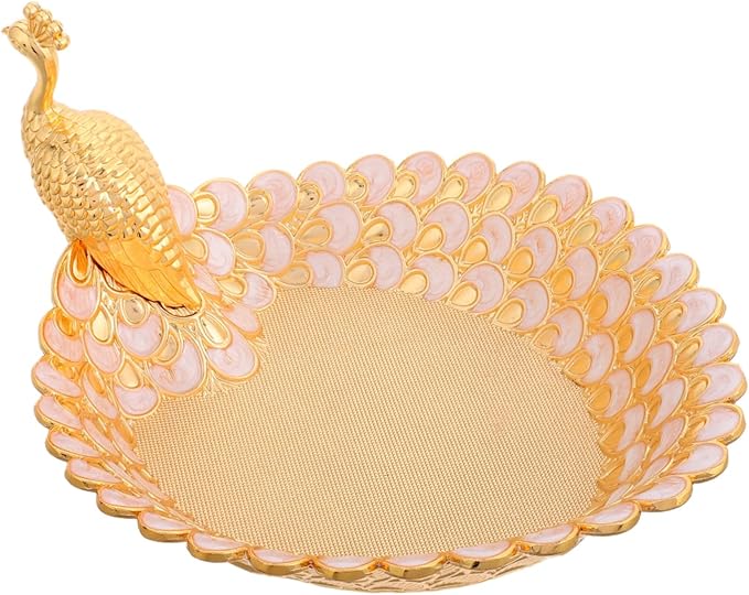 GLEAVI Metal Serving Platter Decorative Fruit Cake Tray Decorative Plate for Party