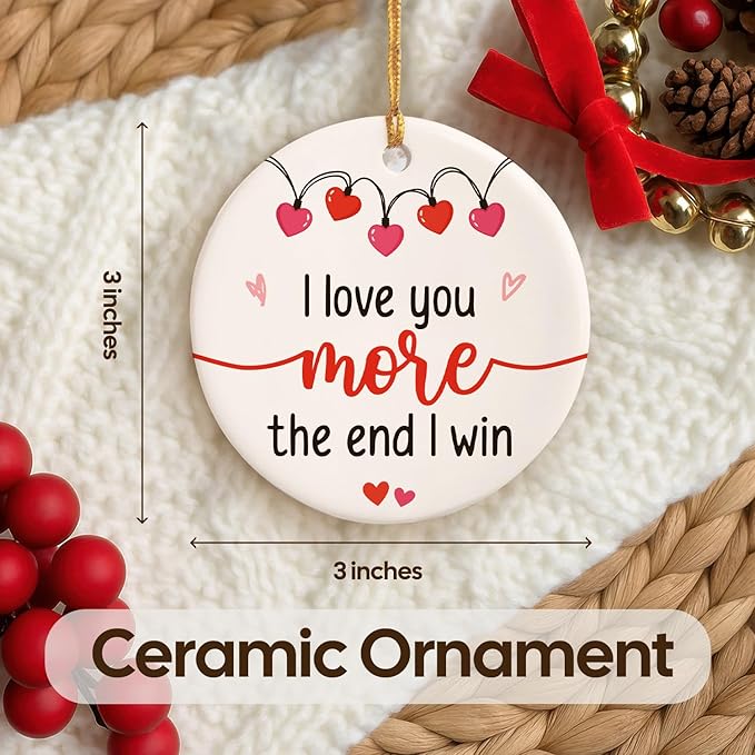 NewEleven Couple Gifts for Her, Him, Meaningful Gift for Girlfriend - Funny Gift for Boyfriend, Husband from Her, Wife - Christmas Ornament