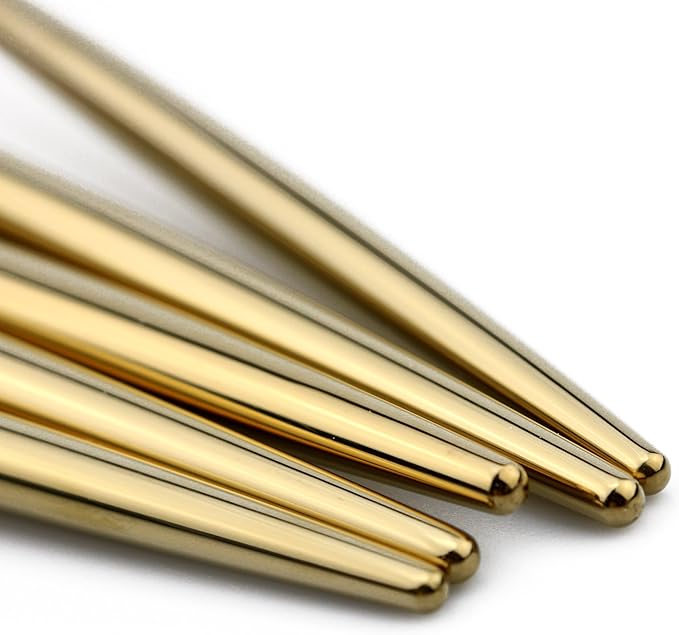 5-Piece Flatware Set, 18/10 Stainless Steel Dishwasher Safe, Mirror Polishing Gold