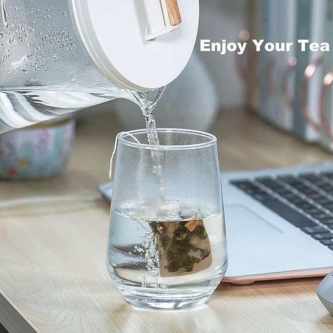 Numola 100Pcs Disposable Tea Bags for Loose Leaf Tea, Empty Tea Bags Natural Material Seal Tea Infuser Bag, Tea Infuser Sachets with Drawstring Herb Sachet Bags for Loose Tea (4" x 3.2")