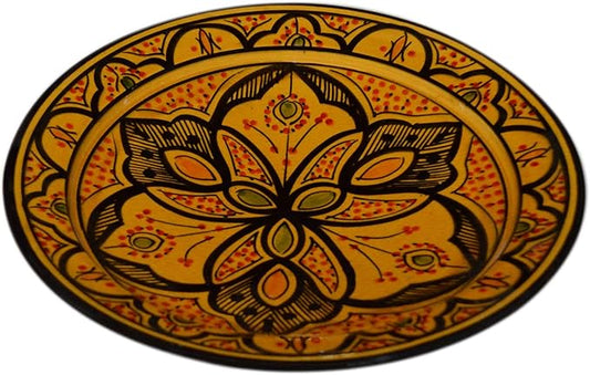 Ceramic Plates Moroccan Safi Serving Plate Large 12 Inches Round