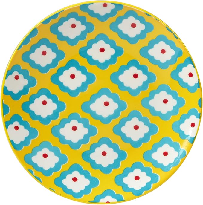 Certified International Damask Floral 6" Canape/Luncheon Plates, Assorted Designs, MULTI COLOR, Large, Set of 6