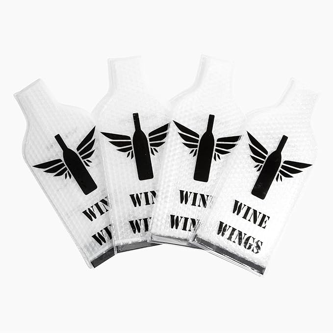 UPGRADED 4 Pack [8 pcs] Reusable Wine Bags for Travel, Leakproof Wine Bottle Protector Sleeves Carrier, Suitcase Airplane Cruise Car, Alcohol Liquor Case