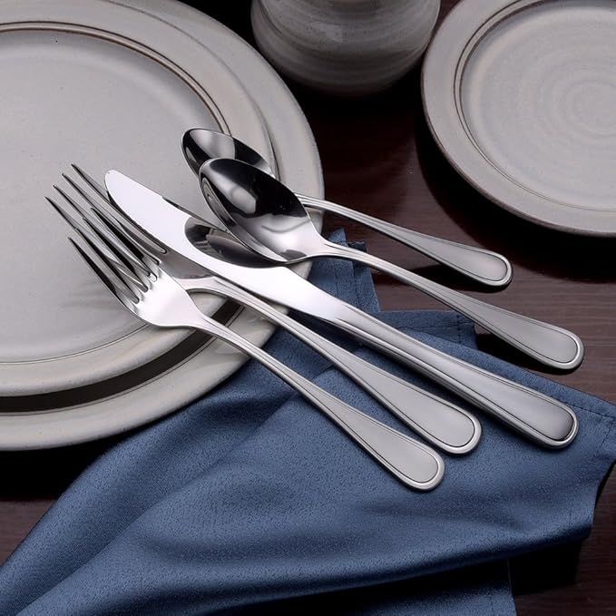 Liberty Tabletop Classic Rim 65 Piece Flatware Set for 12 Made in USA