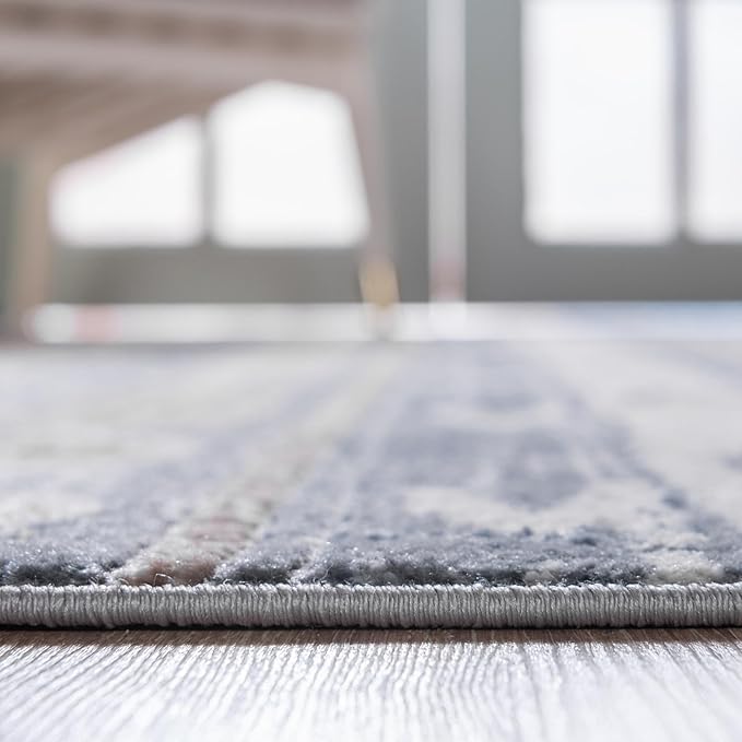 Rugs.com Oregon Collection Rug – 3x5 Navy Blue Low-Pile Rug Perfect for Entryways, Kitchens, Breakfast Nooks, Accent Pieces