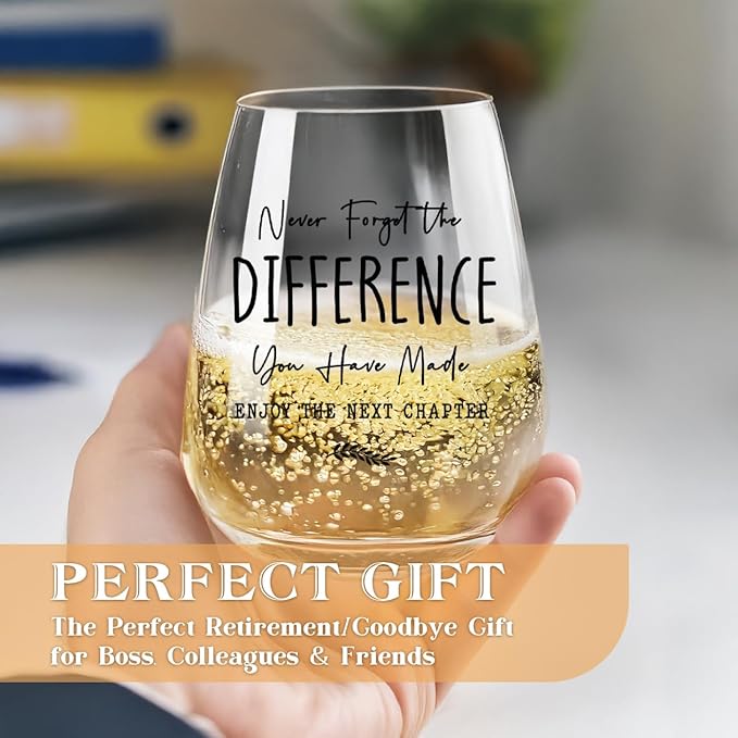 Retirement Gifts for Woman Men, Funny Retirement Wine Glass Gift, Happy Retirement Party Decor, Retired Gifts Leaving Gift for Coworkers Boss Friend (Clear-Retired)