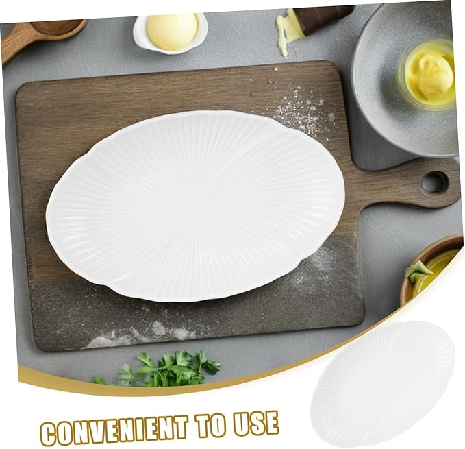Veemoon Decorative Ceramic Plate Appetizer Dish for Serving Cheese Fruits Desserts and Condiments Elegant Tableware for Home and Kitchen Decor