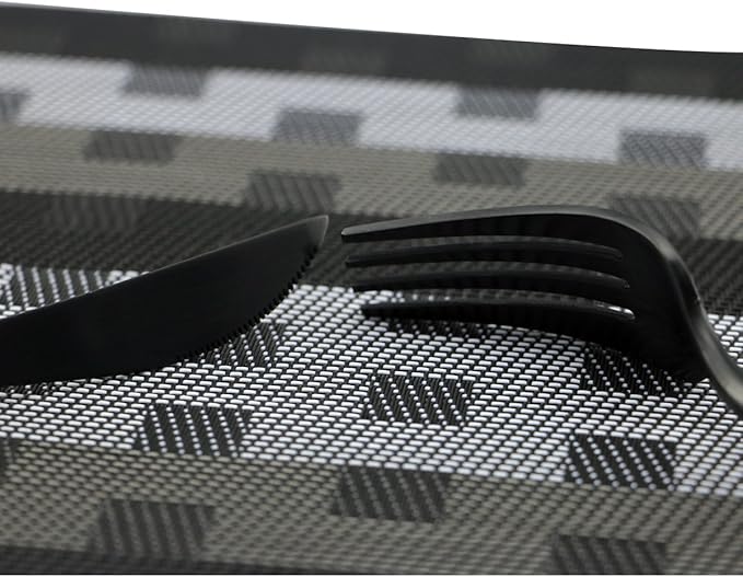 Flatware Set 18/10 Stainless Steel Matte Black - Kitchen Utensil Serving Set of Dinner Fork Knife Spoon Salad Fork Dessert Spoon,20 Piece Set of 4, for Home Kitchen Restaurant Hotel