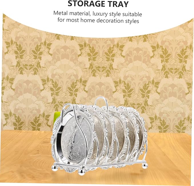 Silver Plated Mini Snack Plate Dessert Plate Dried Fruit Dish Serving Tray Rack