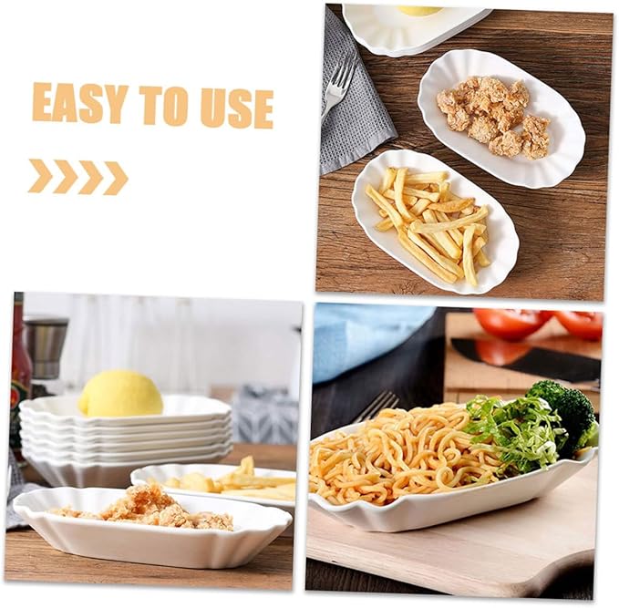 2-piece Snack Plates Set Dessert Plates for Appetizers Salad Bowl Multi-function Fruit Serving Trays